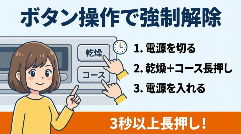 【機種別】リセットボタン操作による強制解除の手順