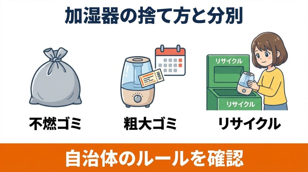 加湿器を捨てる時の分別とリサイクル