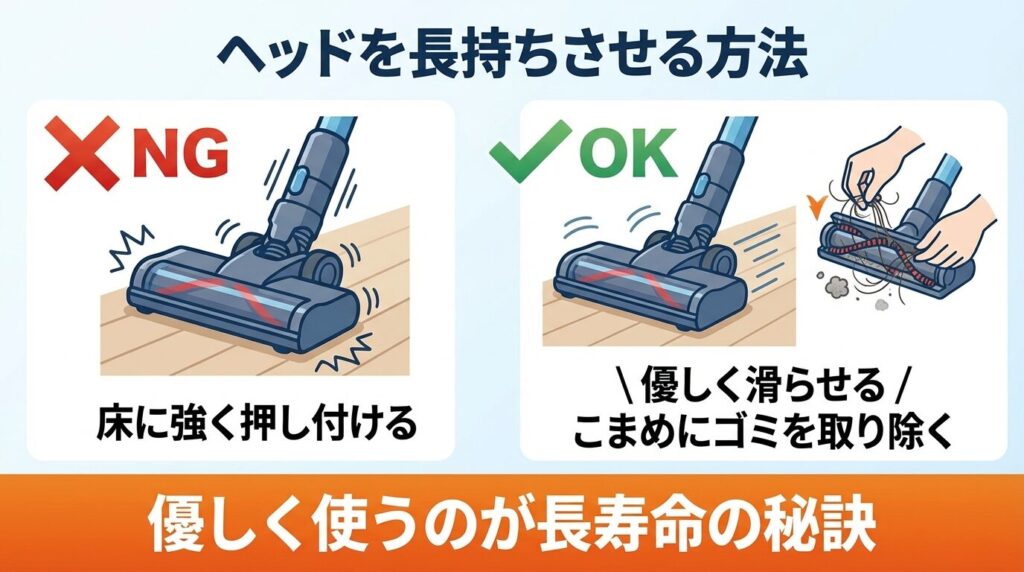 交換後の寿命を延ばす！ヘッドを長持ちさせるメンテナンス方法