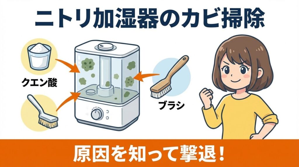 ニトリ加湿器のカビを撃退！原因と掃除方法