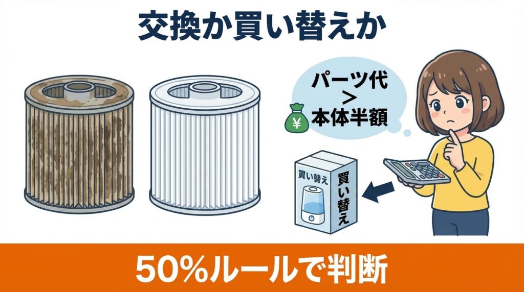 継続か廃棄か？パーツ交換の判断基準