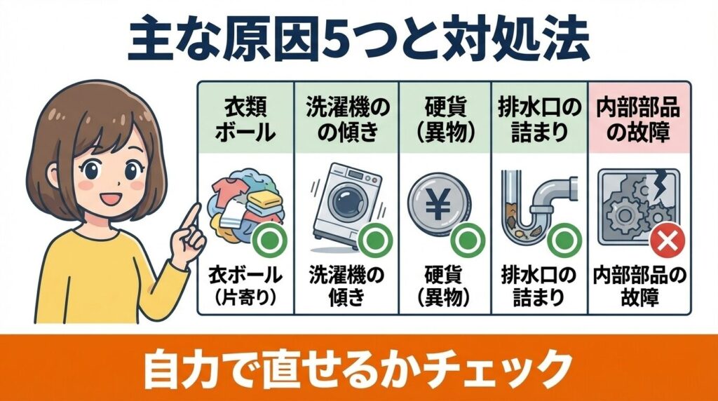 ガタガタ音の主な原因5つと対処法一覧