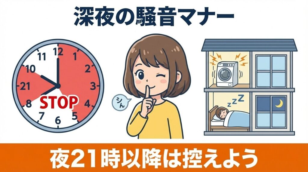 賃貸で深夜に洗濯する場合の騒音マナー