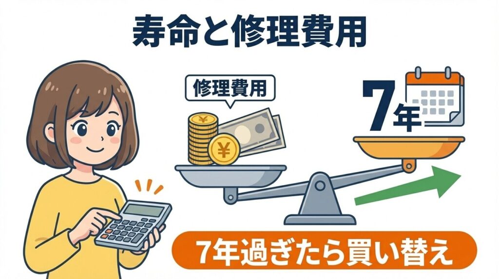 寿命のサインと修理費用の目安