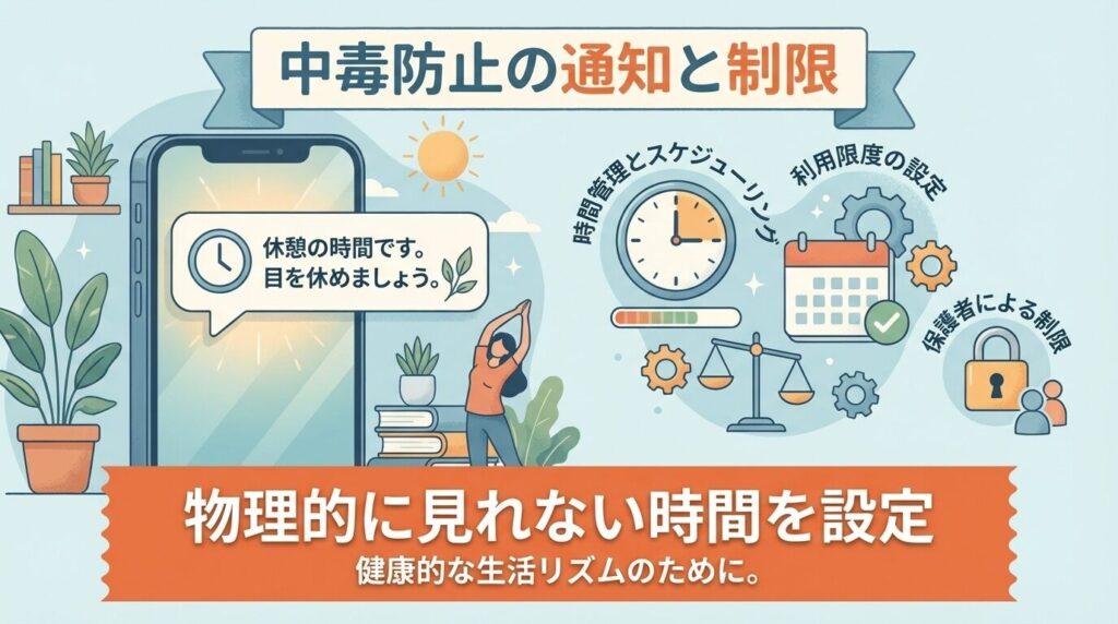 ショート動画中毒を防ぐための通知設定と制限