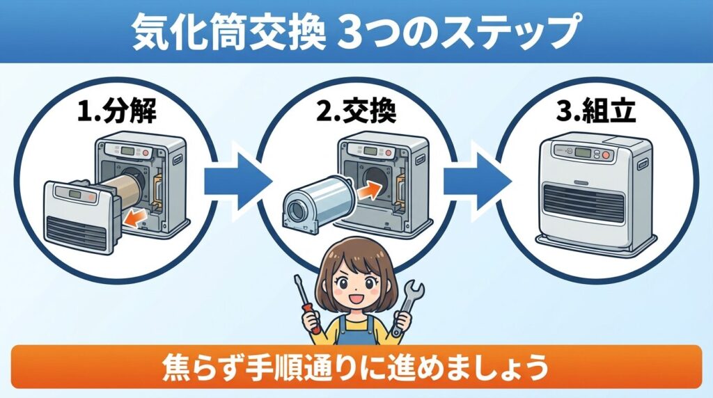 コロナファンヒーターE5直し方と交換手順