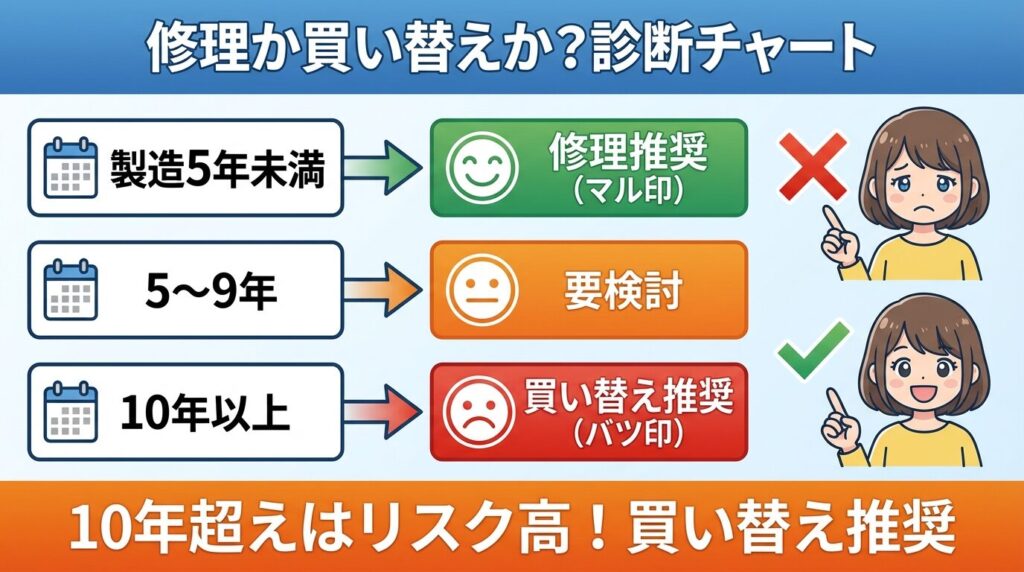 自分で直す？業者？5秒で分かる診断表