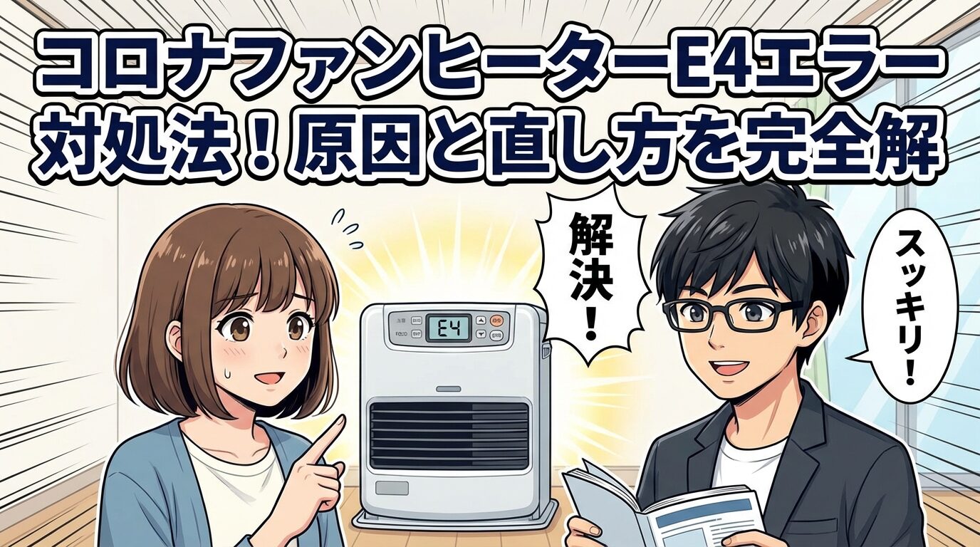 コロナファンヒーターE4エラー対処法！原因と直し方を完全解説