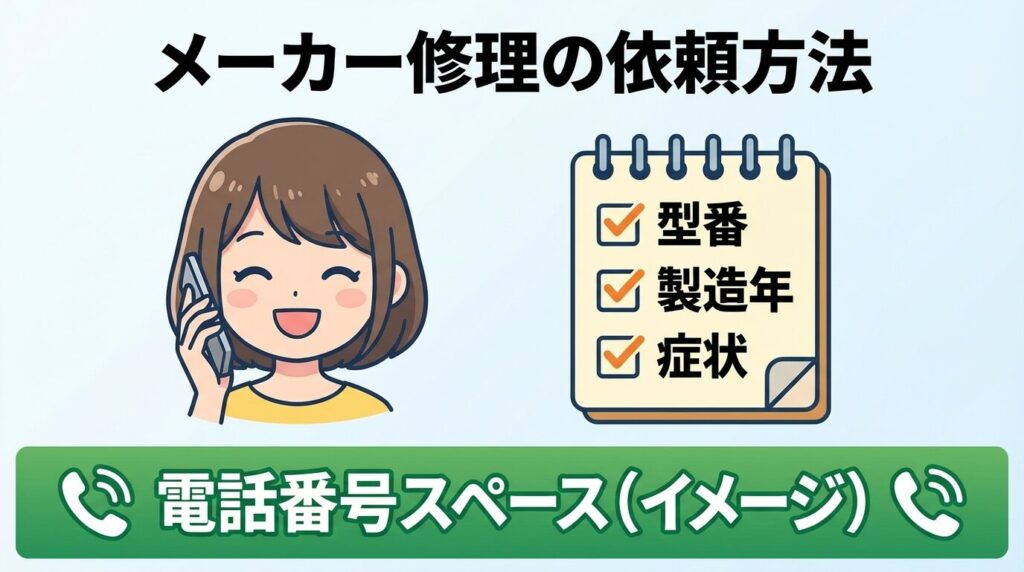 メーカー修理の依頼方法とサービスセンター