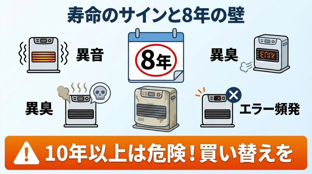 寿命のサイン：10年以上なら買い替え推奨