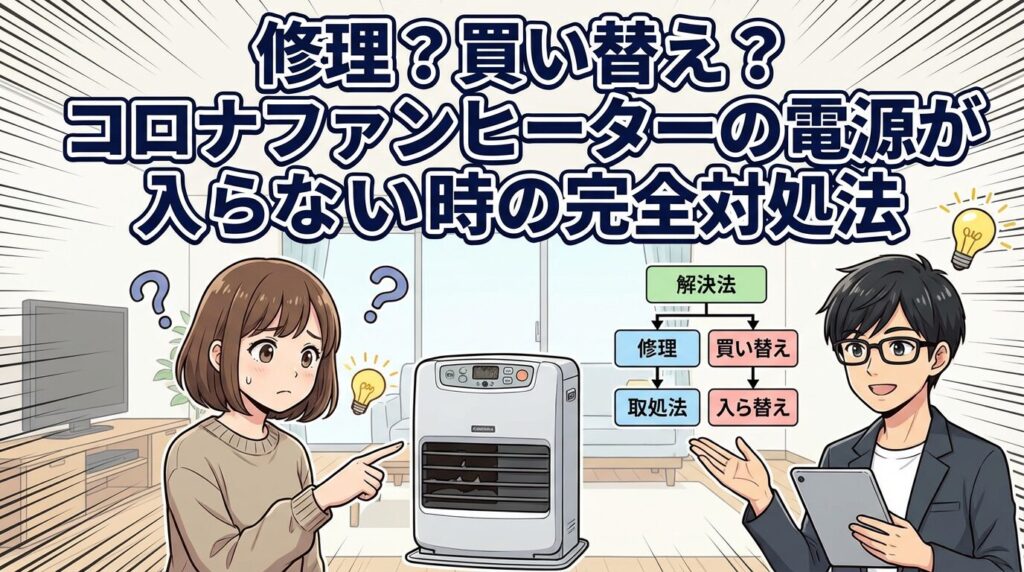 修理？買い替え？コロナファンヒーターの電源が入らない時の完全対処法