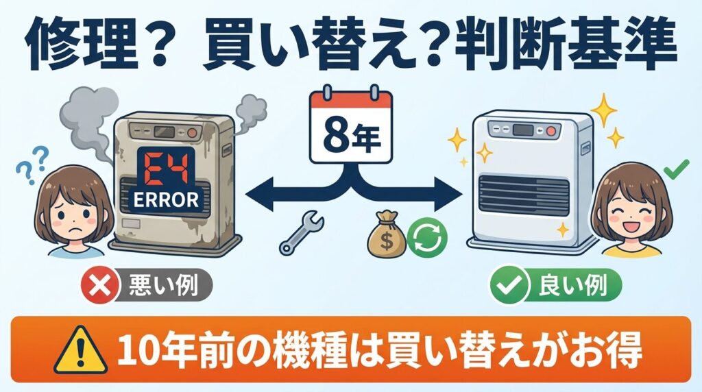 それでも改善しないなら？買い替え判断基準と寿命のサイン