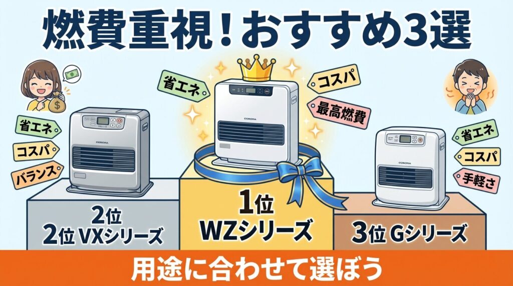燃費重視で選ぶならこの機種！コロナのおすすめモデル3選