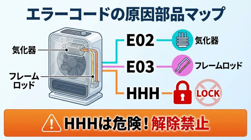 【一覧表】E01・E02・E03・E13などエラーコードの意味