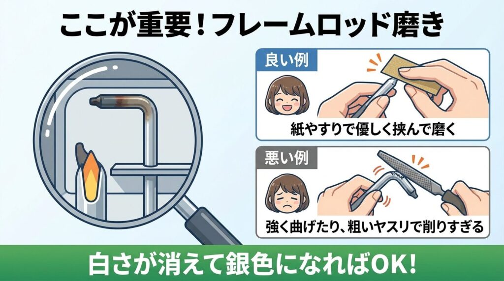 最重要：フレームロッドの磨き方と注意点