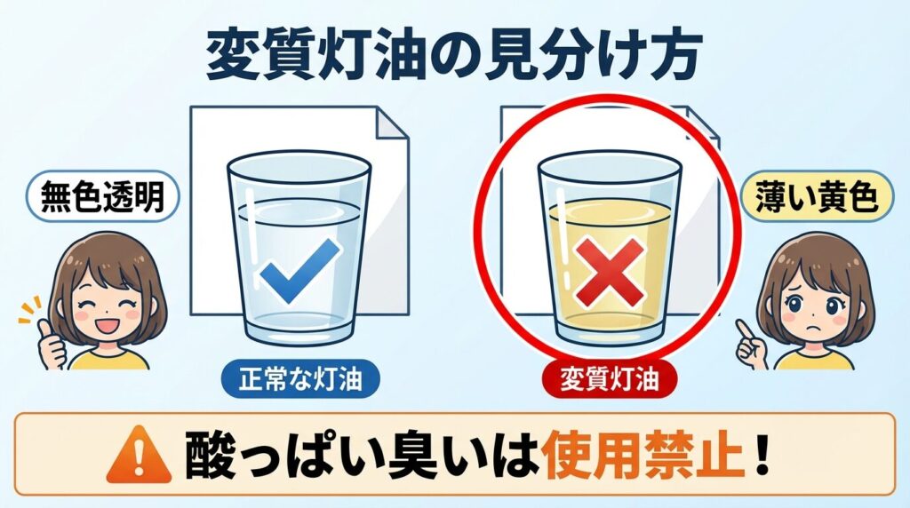 酸っぱい臭いは変質灯油が原因の可能性大