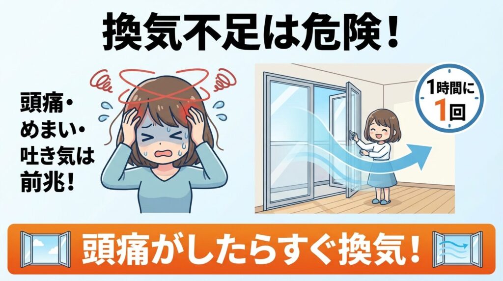 危険！換気不足による一酸化炭素中毒の前兆