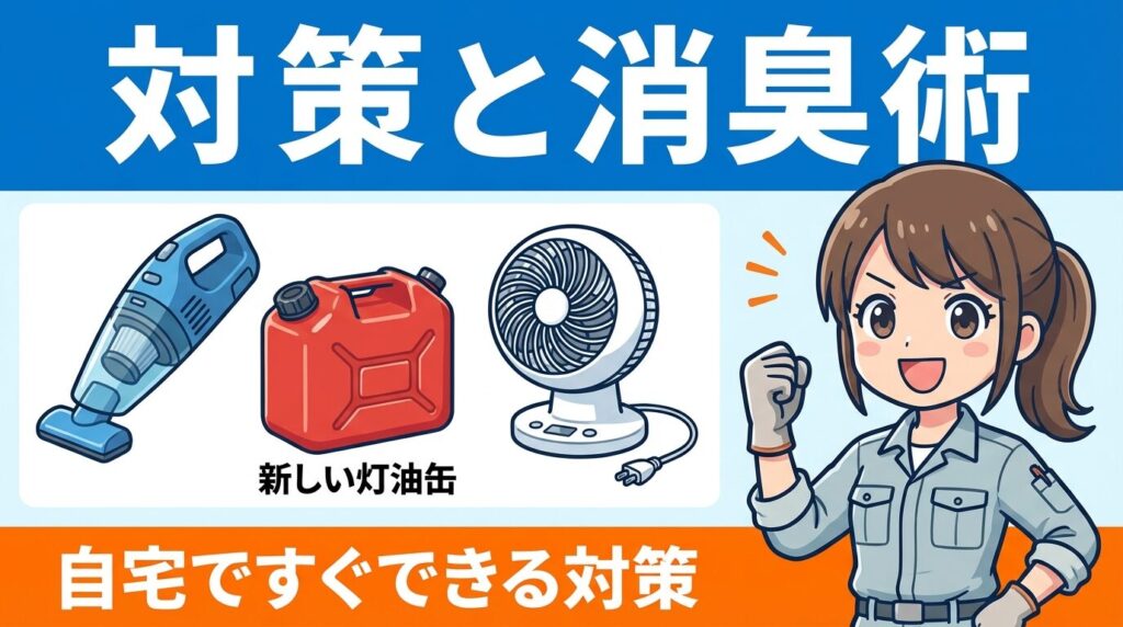 ファンヒーターが灯油臭い時の対策と消臭術