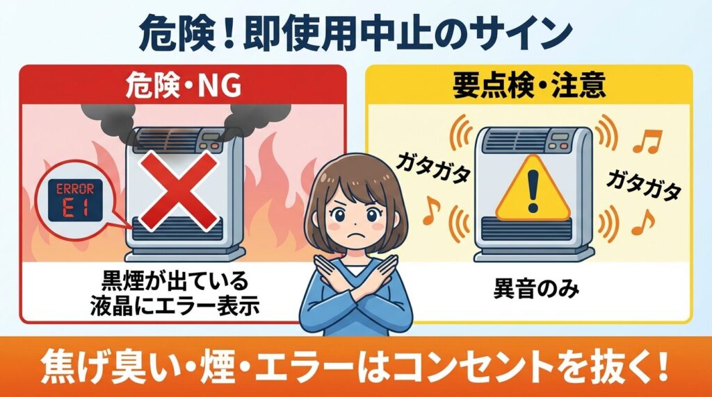 今すぐ使用中止すべき危険な異音の判断基準