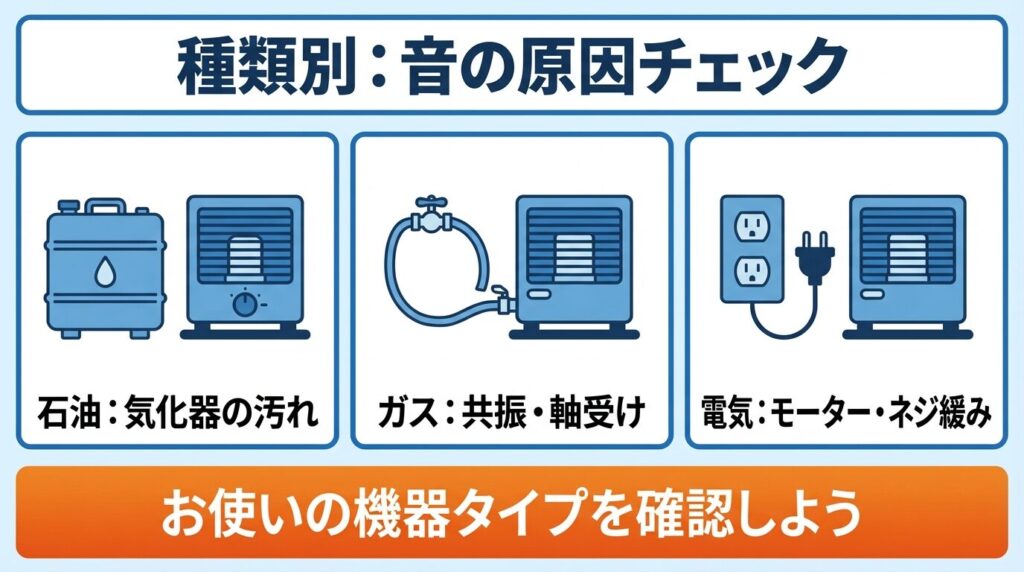 石油・ガス・電気など種類別に見る音の原因