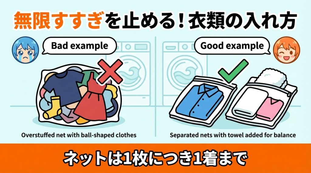 衣類の片寄りを直して「無限すすぎ」を止めるコツ