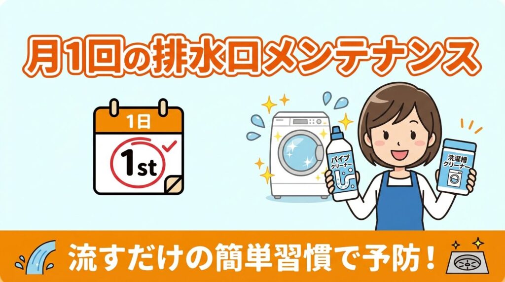 再発防止!月1回の排水口メンテナンス習慣