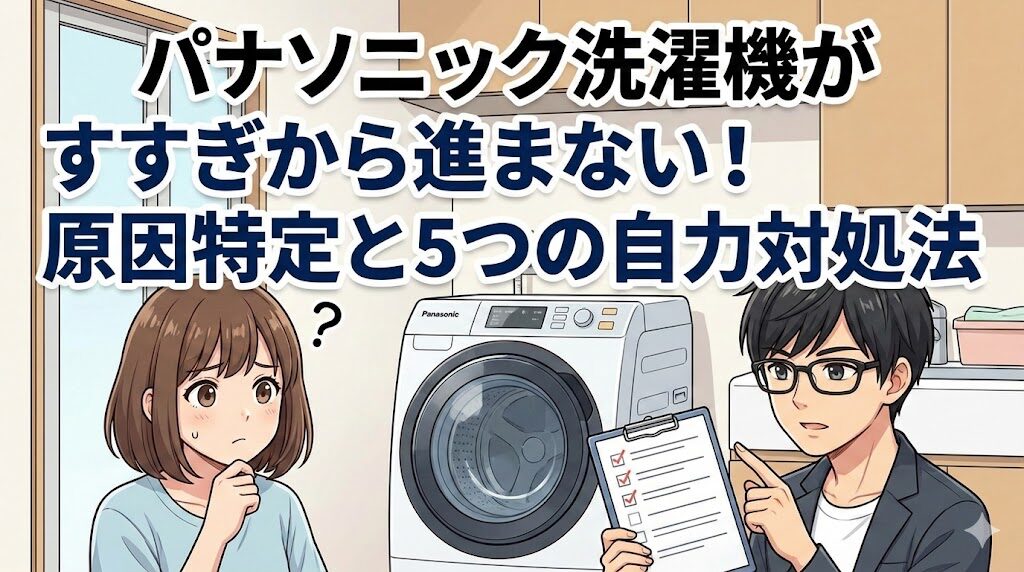 パナソニック洗濯機がすすぎから進まない！原因特定と5つの自力対処法