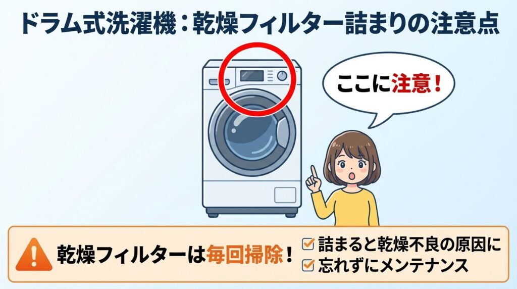 機種別チェック:ドラム式特有の「熱交換器洗浄水」とは?