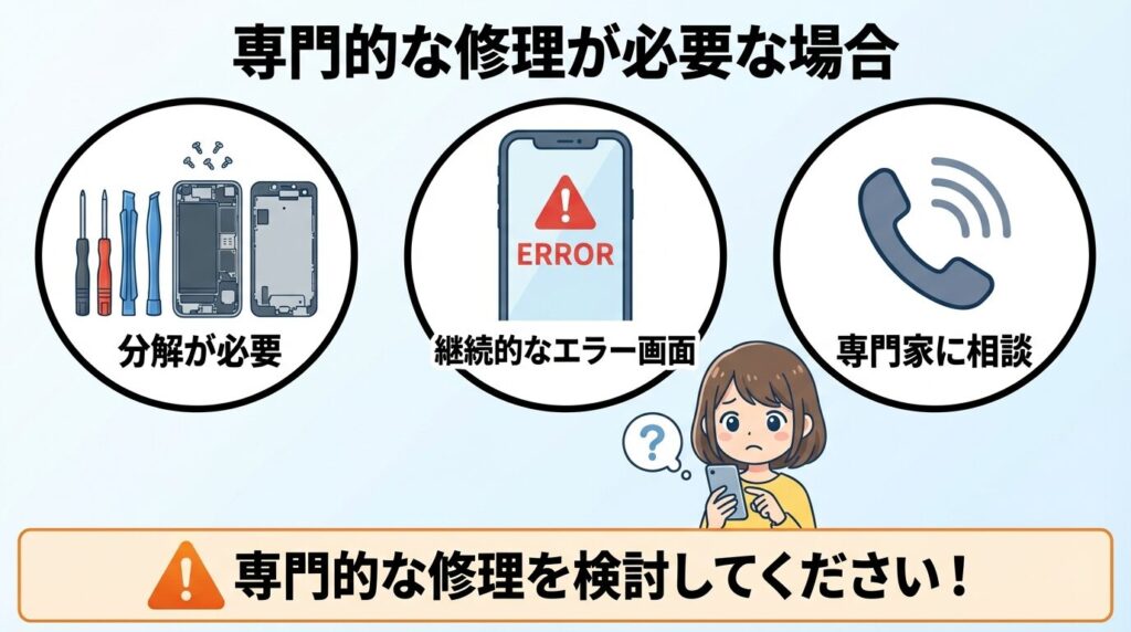 自力解決の限界ライン:業者修理を依頼すべき「3つの判断基準」