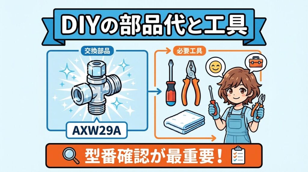 自分で交換する場合の部品代（AXW29A等）と工具コスト