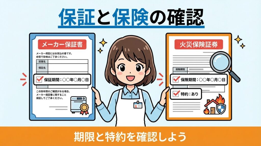 費用を抑えるなら「メーカー保証」と「火災保険」を確認