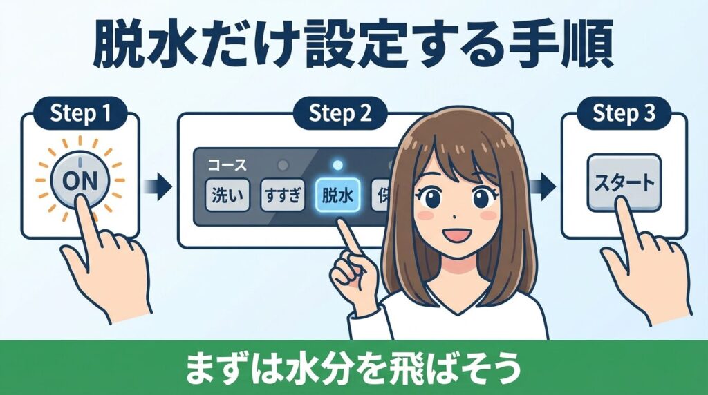 脱水運転だけ個別に再設定する手順