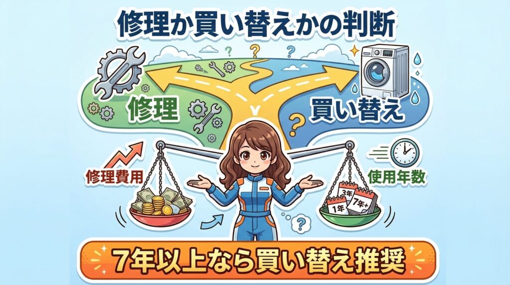パナソニック洗濯機で水がたまらない時の修理と判断