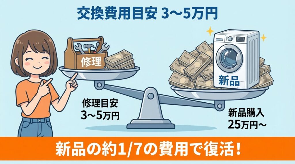 交換費用は約3〜5万円目安