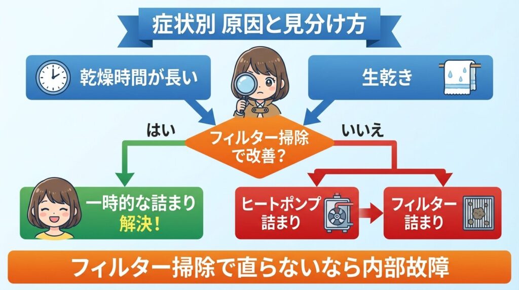 症状別の原因と見分け方