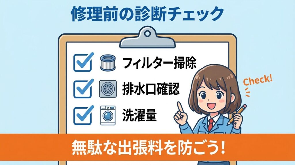 修理前にやる診断チェック表