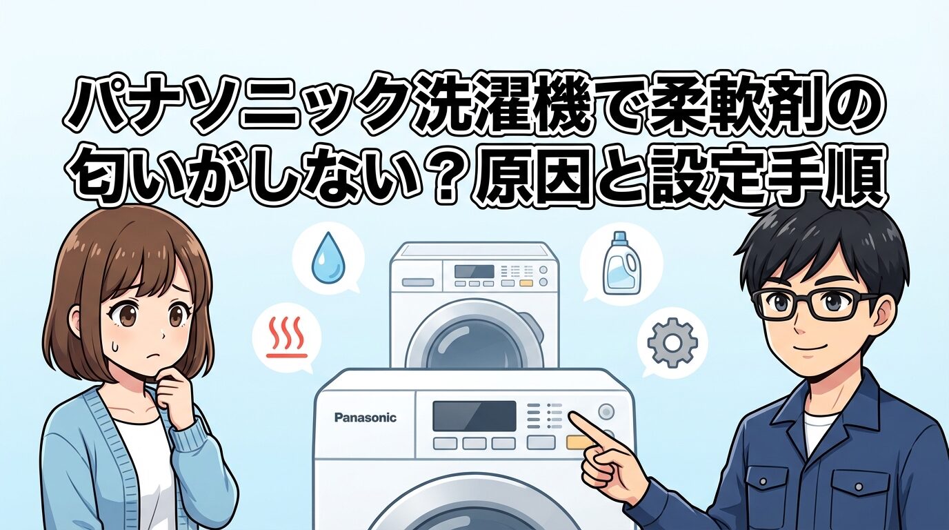 パナソニック洗濯機で柔軟剤の匂いがしない？原因と設定手順