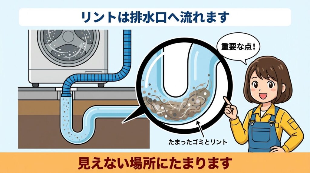 ゴミの行方は？排水トラップと排水口の仕組みを図解
