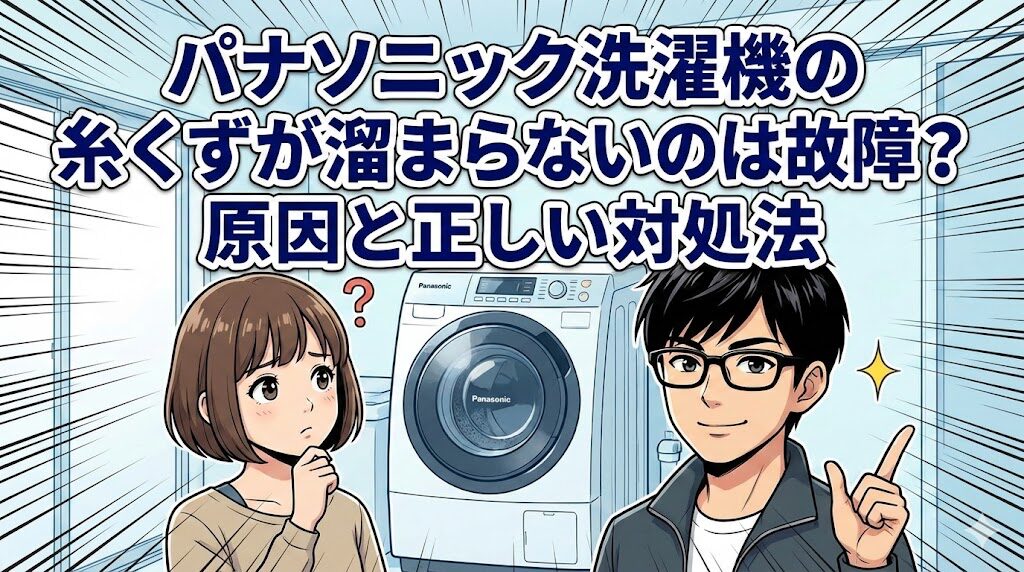 パナソニック洗濯機の糸くずが溜まらないのは故障？原因と正しい対処法