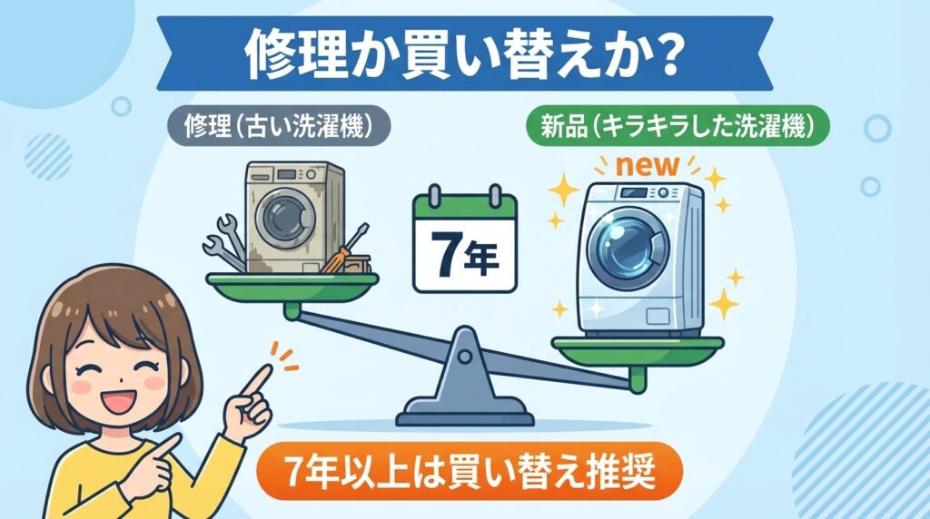 7年以上なら寿命の可能性!買い替え推奨