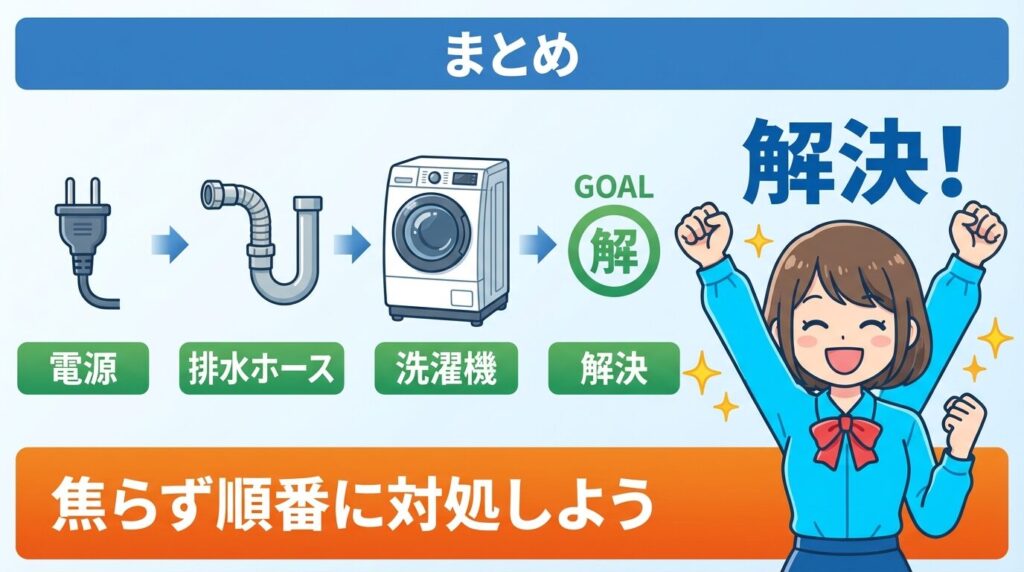 まとめ:パナソニック洗濯機の電源が入らない場合