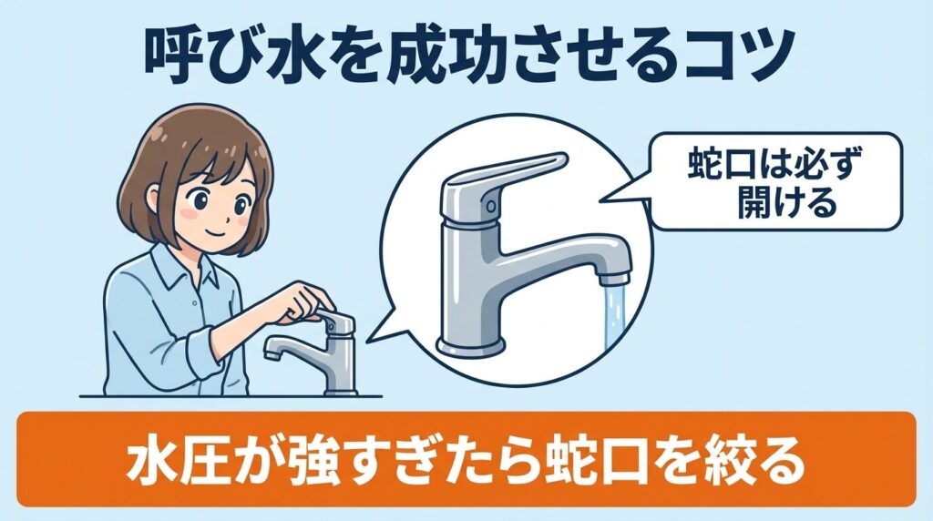 確実に吸い上げる呼び水の正しいやり方