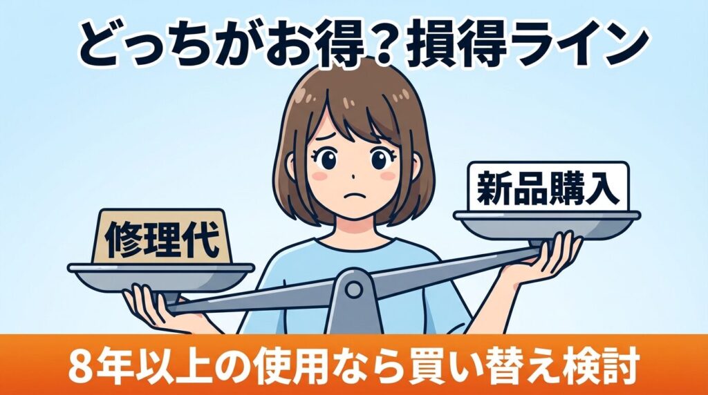 修理費用と買い替え時期の損得ライン