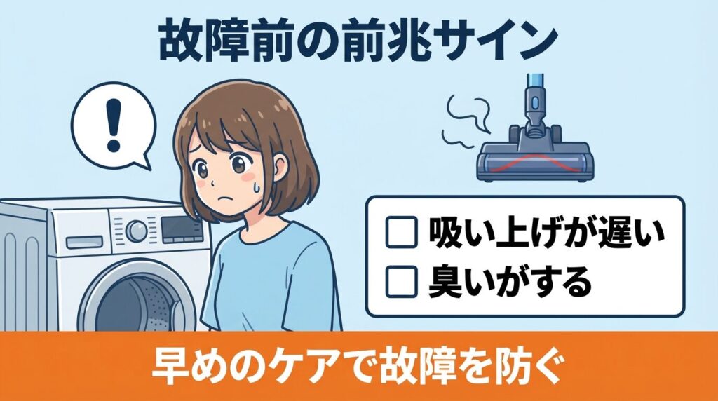 お湯取り機能が故障する前の前兆サイン