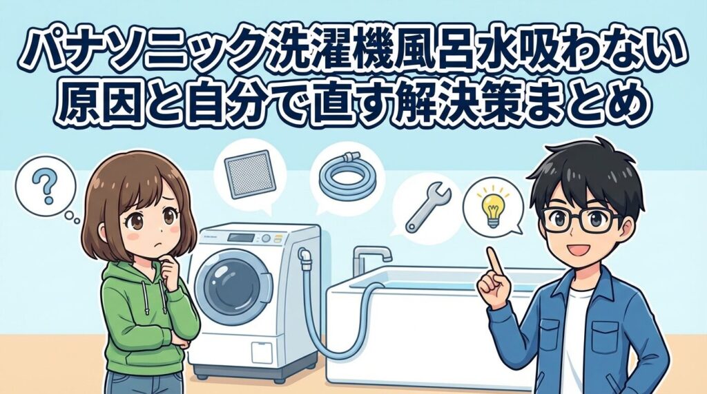 パナソニック洗濯機風呂水吸わない原因と自分で直す解決策まとめ