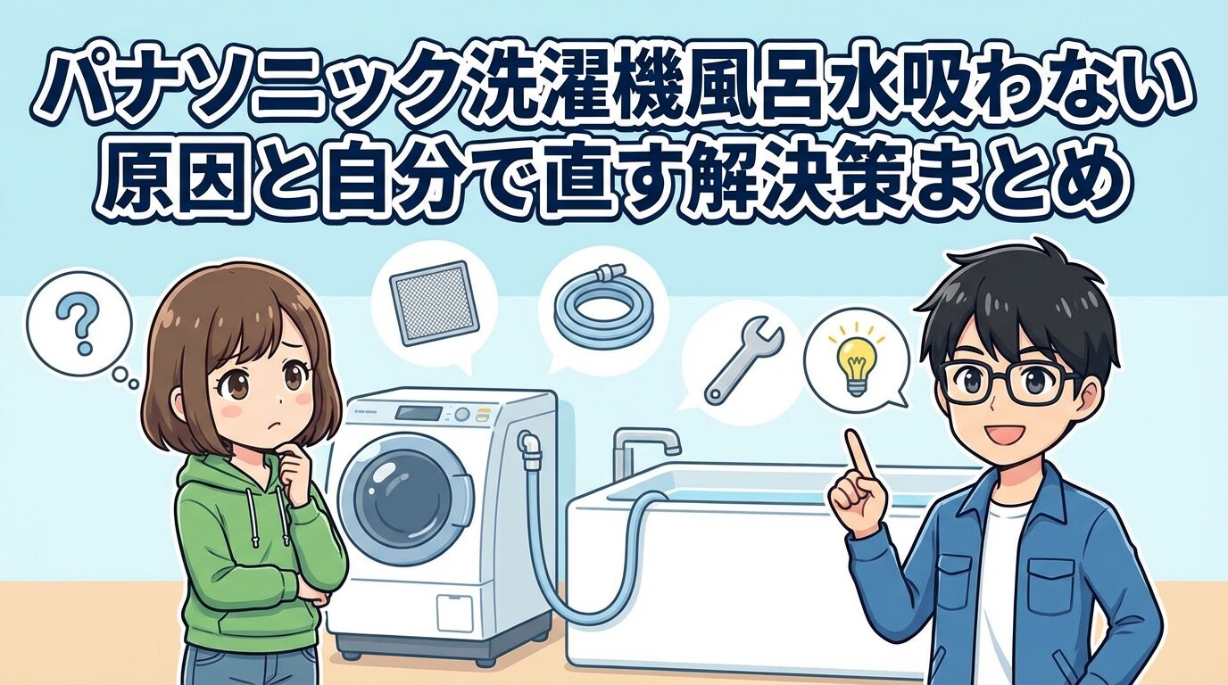 パナソニック洗濯機風呂水吸わない原因と自分で直す解決策まとめ