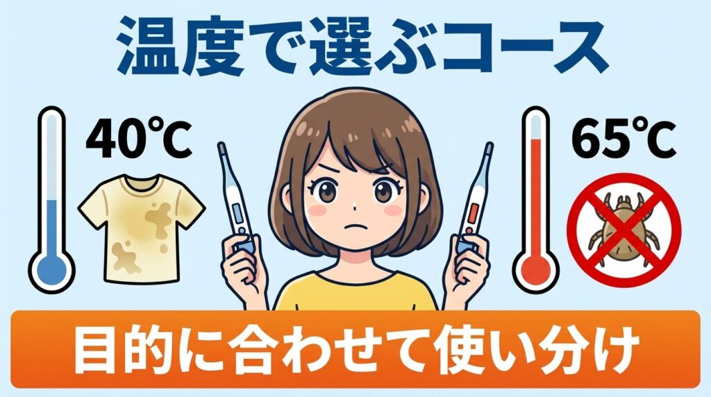 素材や汚れで選ぶ温水毛布コースとダニバスターの違い