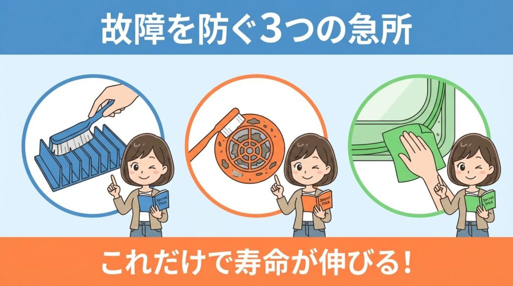 プロ直伝！故障を防ぐ3つの急所メンテ