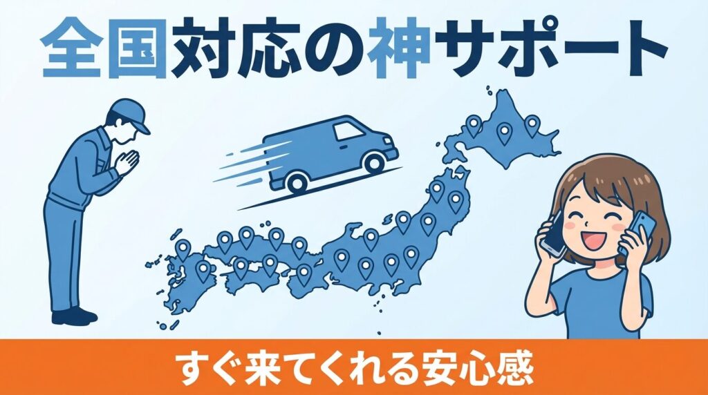 万が一の故障時も安心なサポート体制の評判