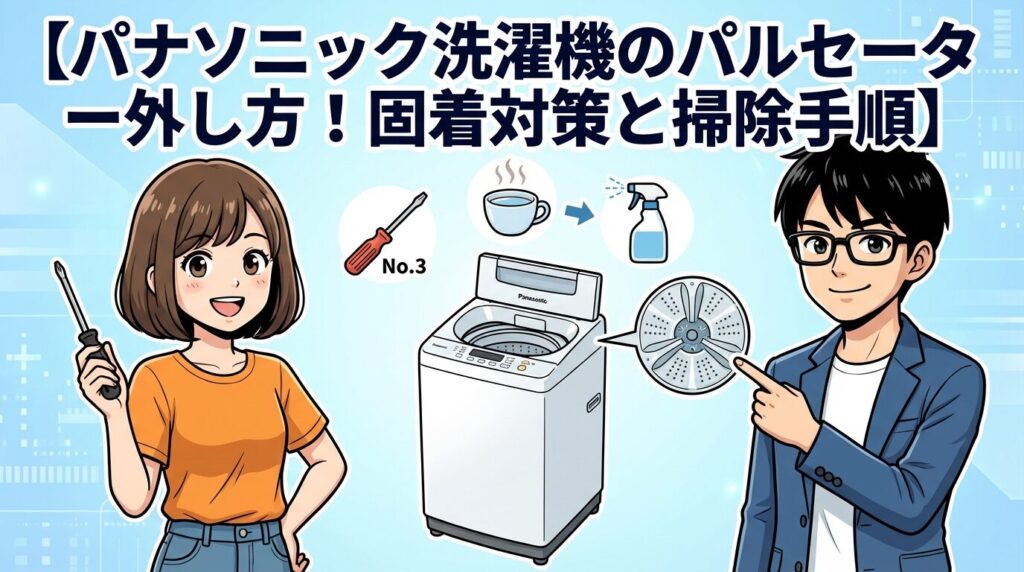 パナソニック洗濯機のパルセーター外し方！固着対策と掃除手順